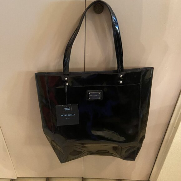 Cynthia Rowley - Black Patent Leather Large Shopper/Tote NWT - Picture 5 of 6